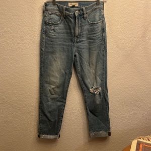 Madewell high waisted, loose fit jeans.